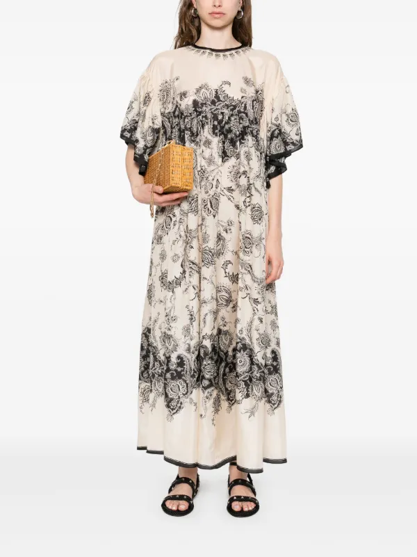chinese dress ladies freja shirred long dress
