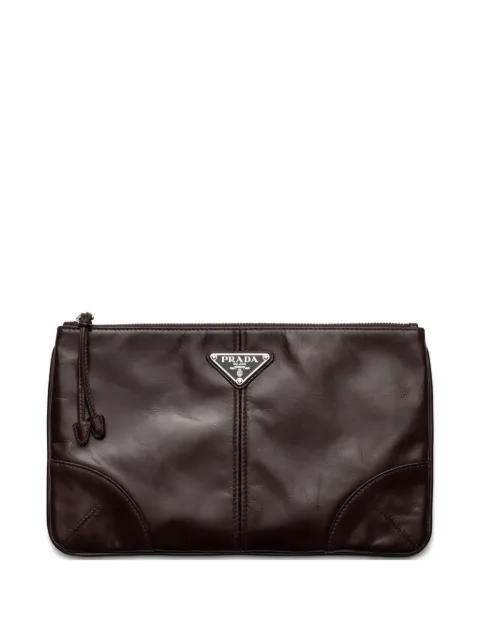 Prada leather clutch