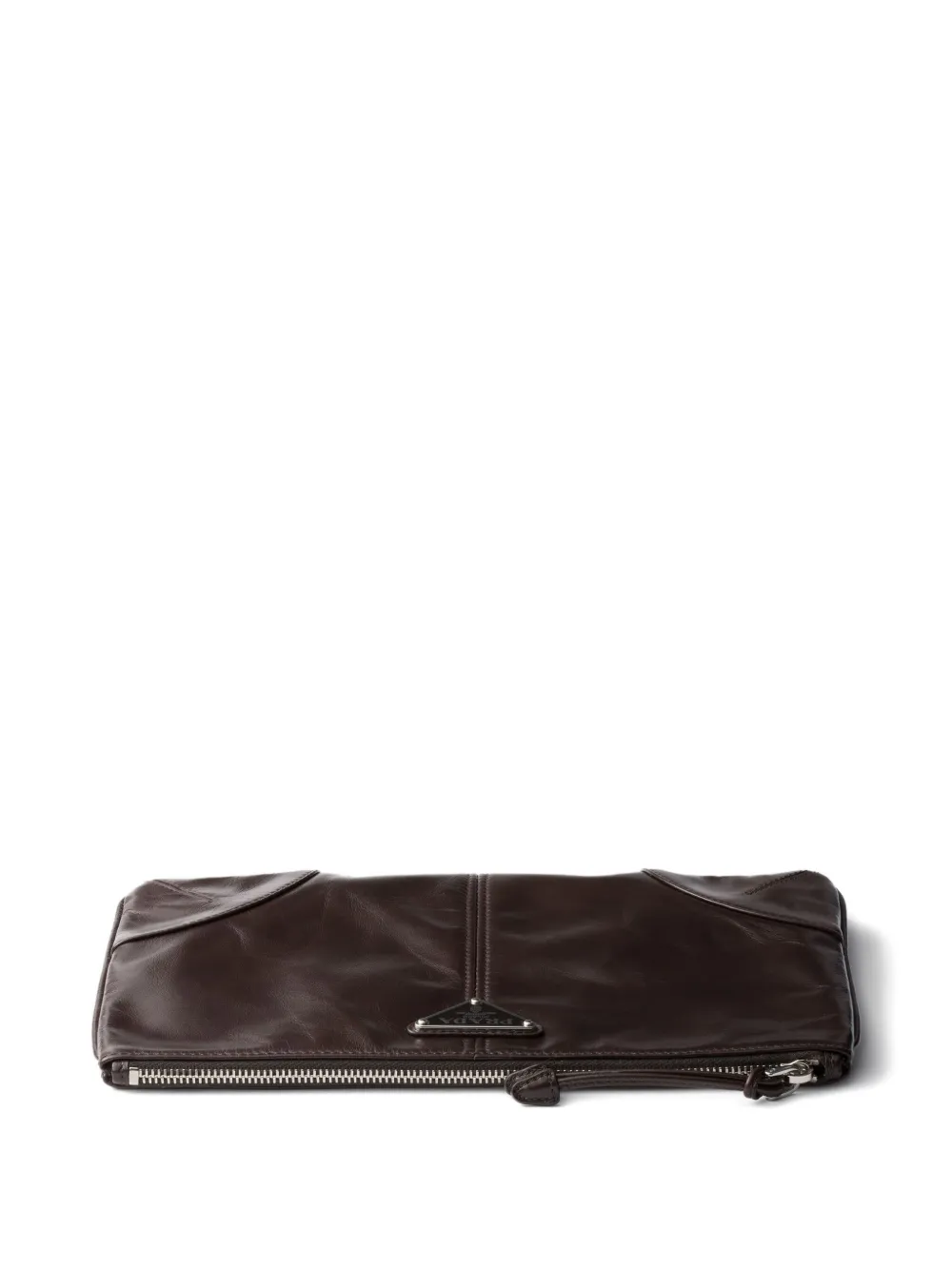 Prada Leren clutch Bruin