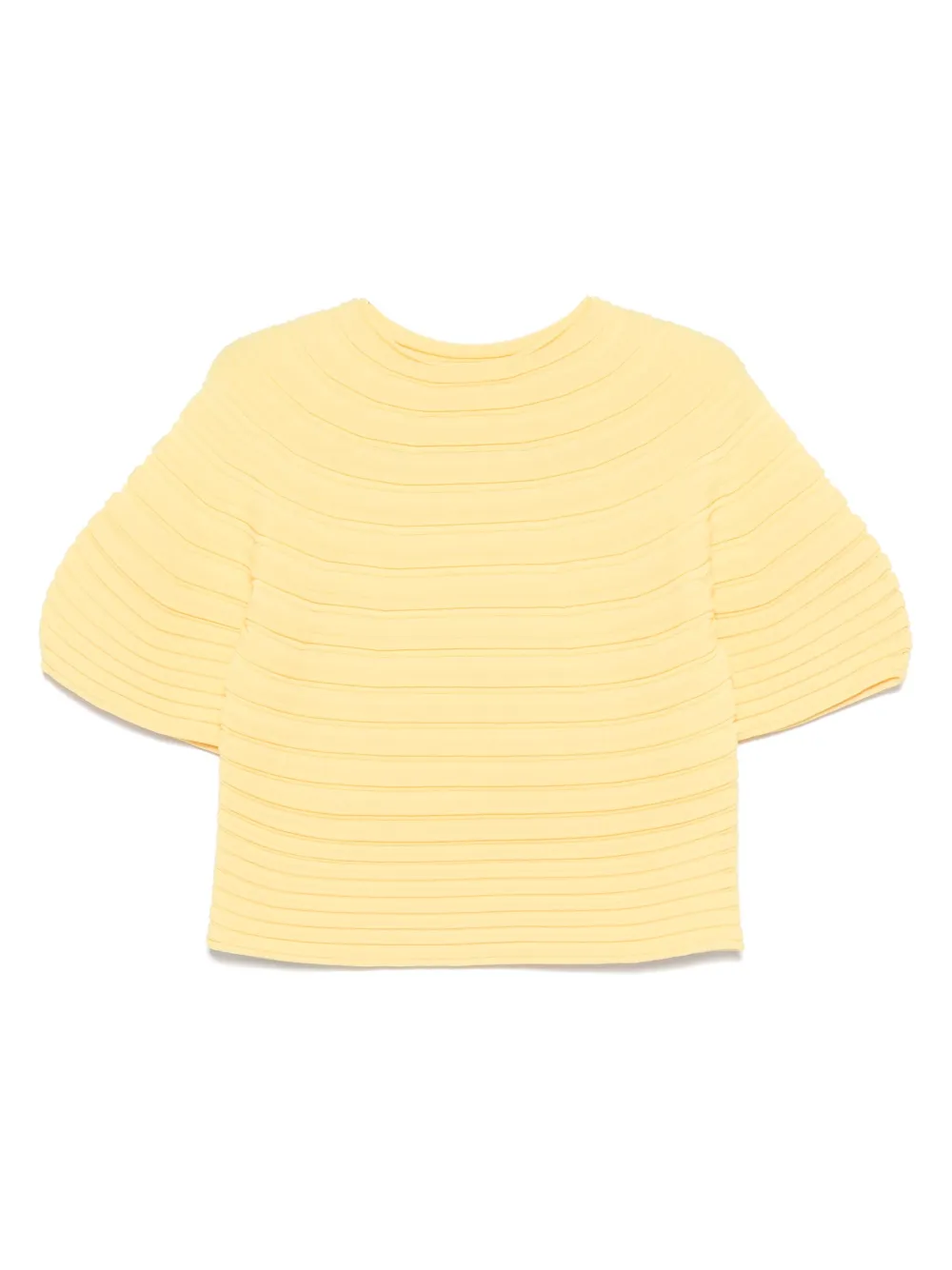 Pleats Please Issey Miyake Mushroom top Geel