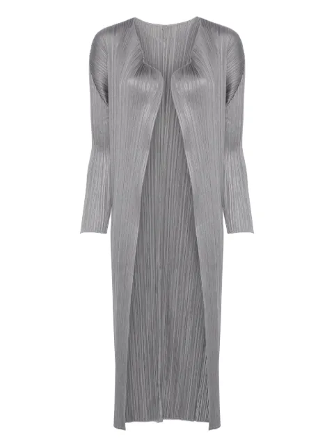 Pleats Please Issey Miyake abrigo con pliegues