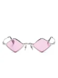 Kuboraum geometric-frame sunglasses - Silver