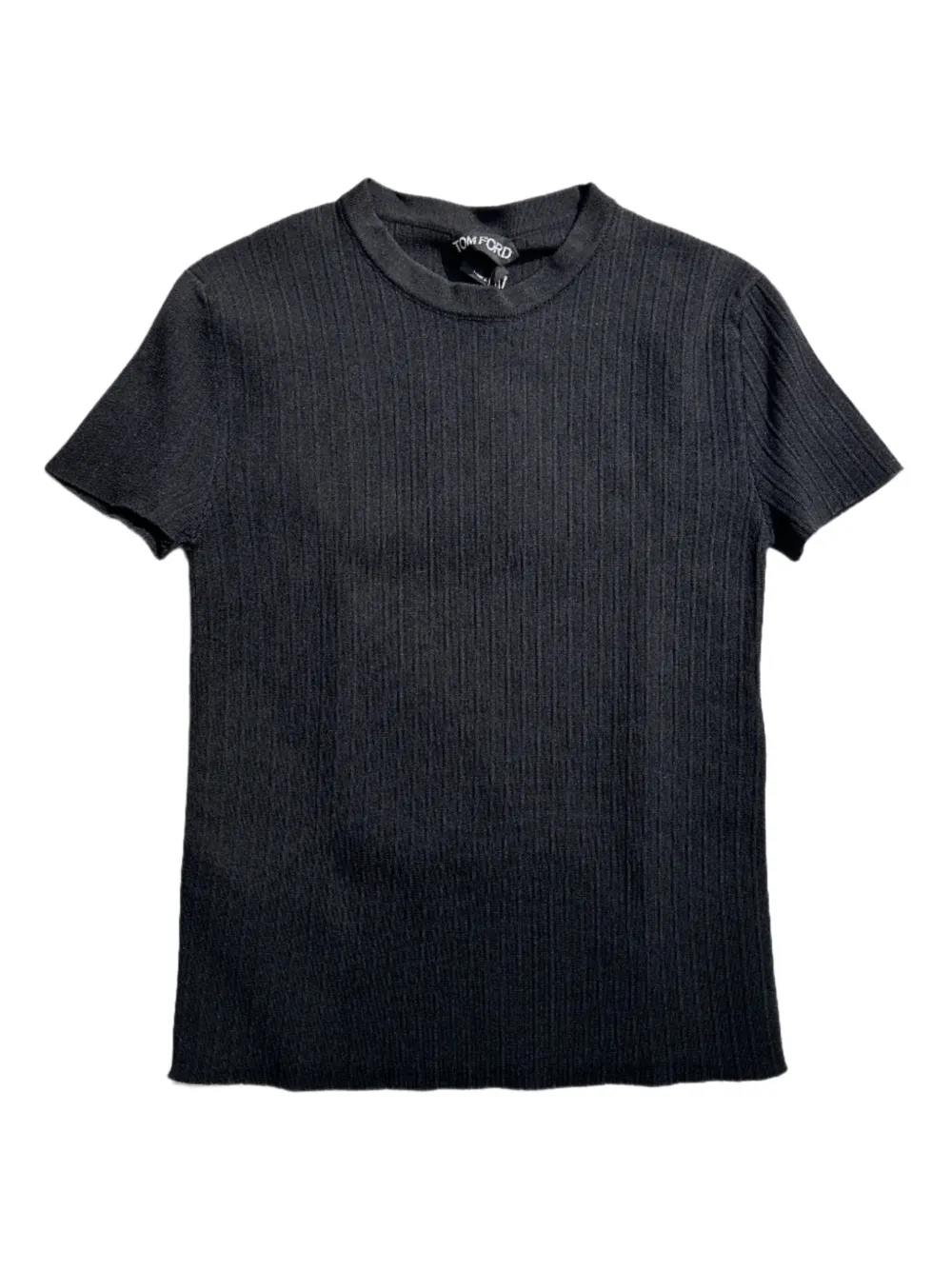 TOM FORD リブ Tシャツ - ブラック TOM FORD リブ Tシャツ - ブラック