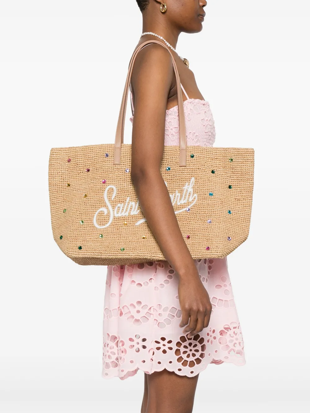 MC2 Saint Barth Raffia City tote bag - Beige
