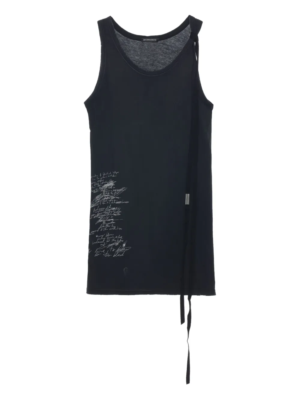 Ann Demeulemeester Canotta con stampa grafica - Nero