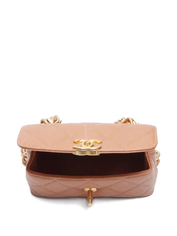 CHANEL ブラウン キルティングショルダーバッグ CHANEL Pre-Owned 2020-2024 キルティング ショルダーバッグ