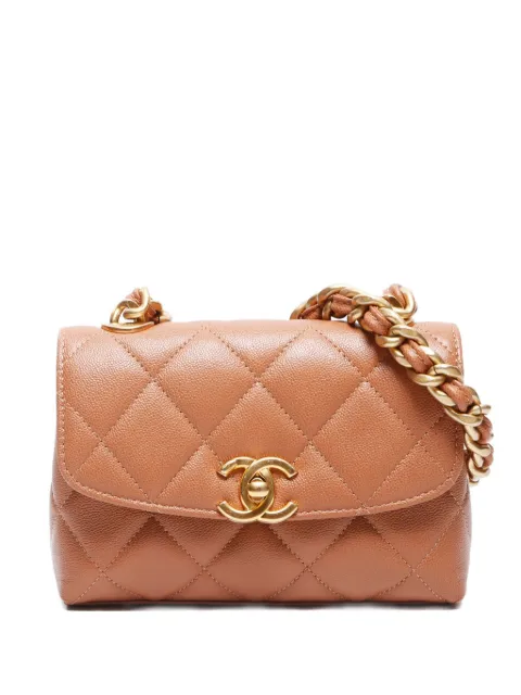 CHANEL Pre-Owned 2020-2024 small diamond-quilting shoulder bag