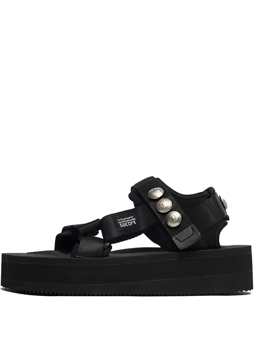 John Elliott platform buckle sandals Zwart