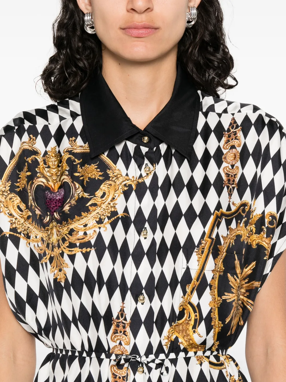 Camilla Monarchy Mania midi-jurk Zwart