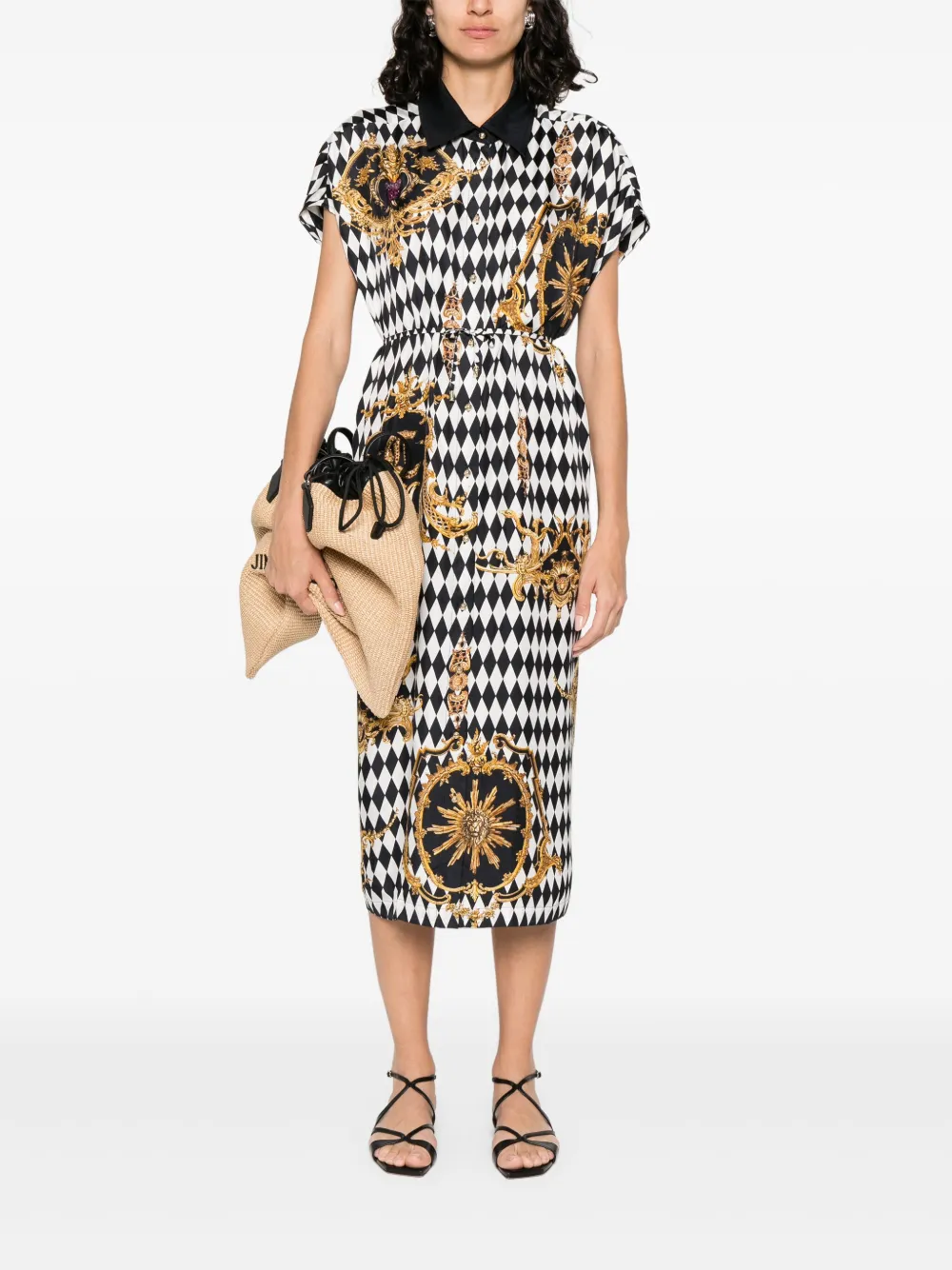 Camilla Monarchy Mania midi-jurk - Zwart
