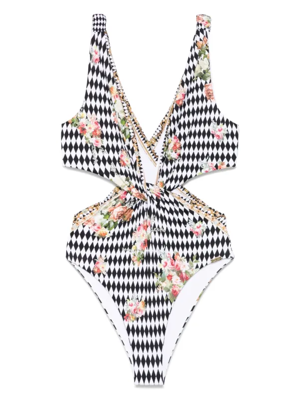 Camilla Rococo Glow Twist Swimsuit in Black