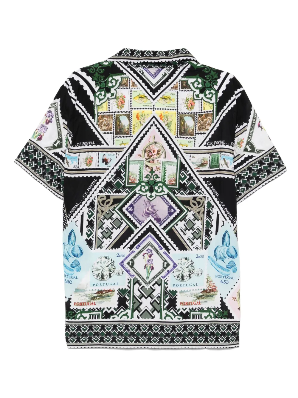 Camilla camp-collar shirt - Wit