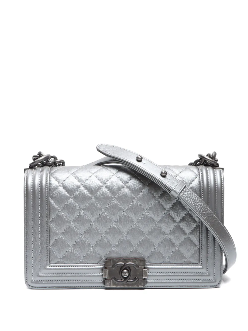 CHANEL Pre-Owned 2016-2017 ボーイ シャネル ショルダーバッグ - グレー CHANEL Pre-Owned 2016-2017 ボーイ シャネル ショルダーバッグ - グレー