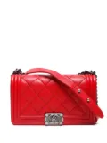 CHANEL Pre-Owned 2013-2014 Boy shoulder bag - Red