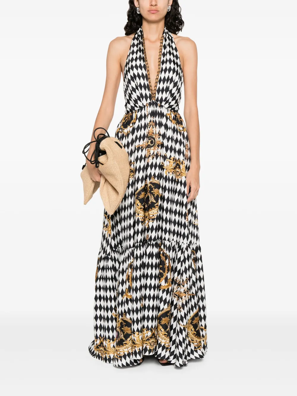 Camilla Monarchy Mania maxi-jurk - Zwart