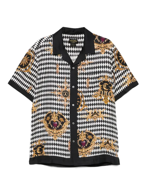Camilla Camp-collar Shirt in Black
