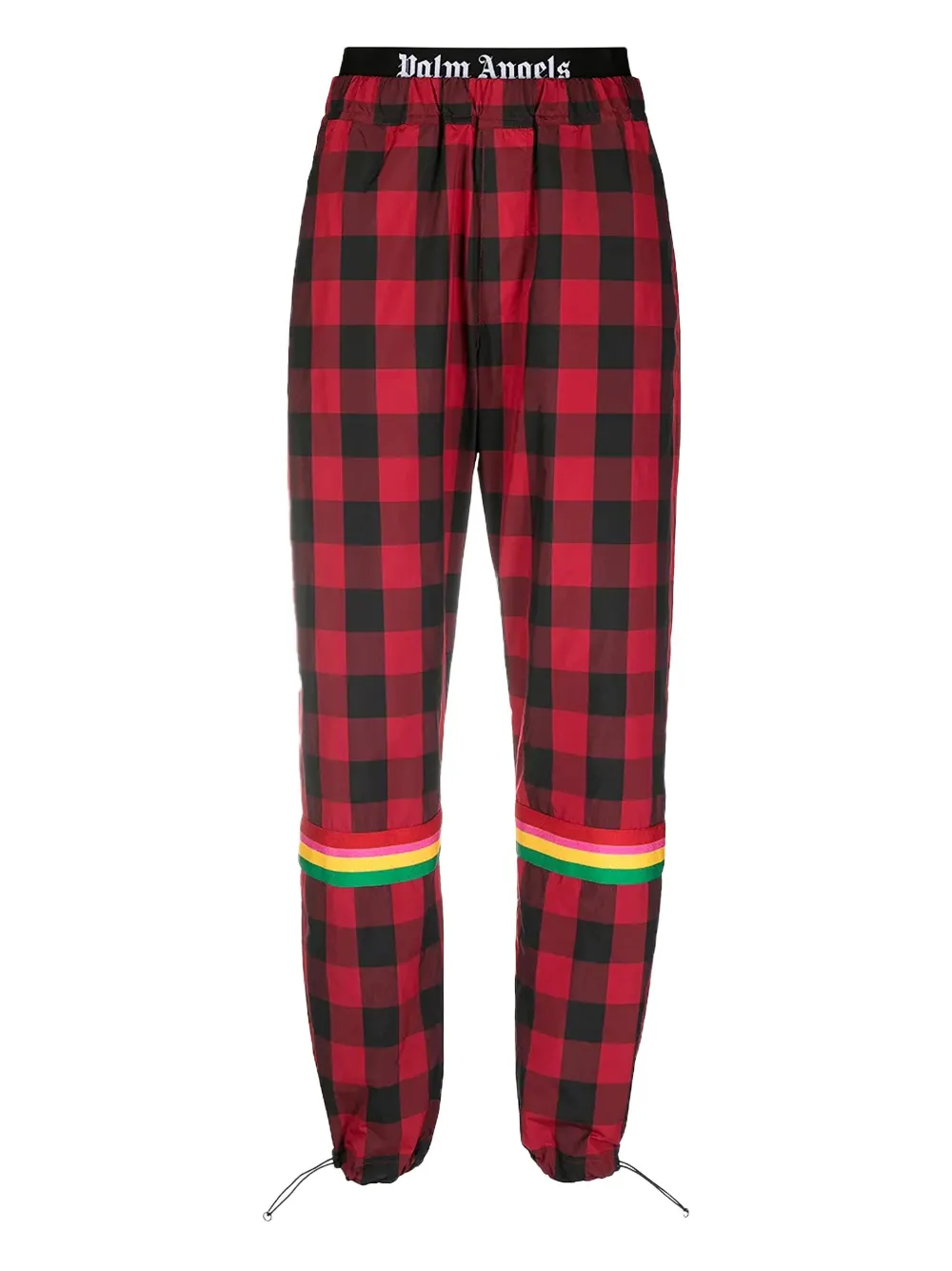 Palm Angels buffalo-check "Red" track pants | Red | Image 1