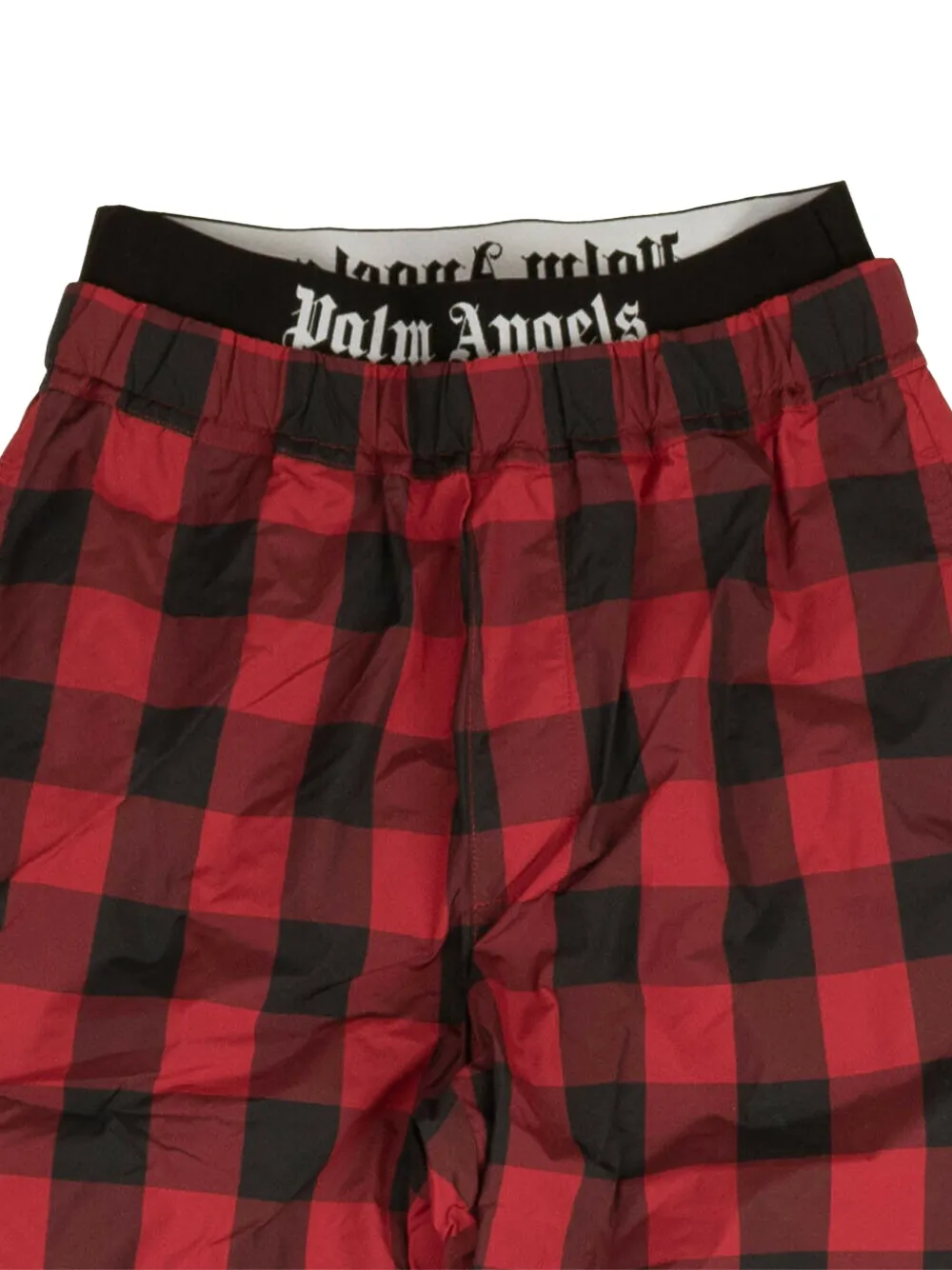 Palm Angels buffalo-check Red track pants - Rood
