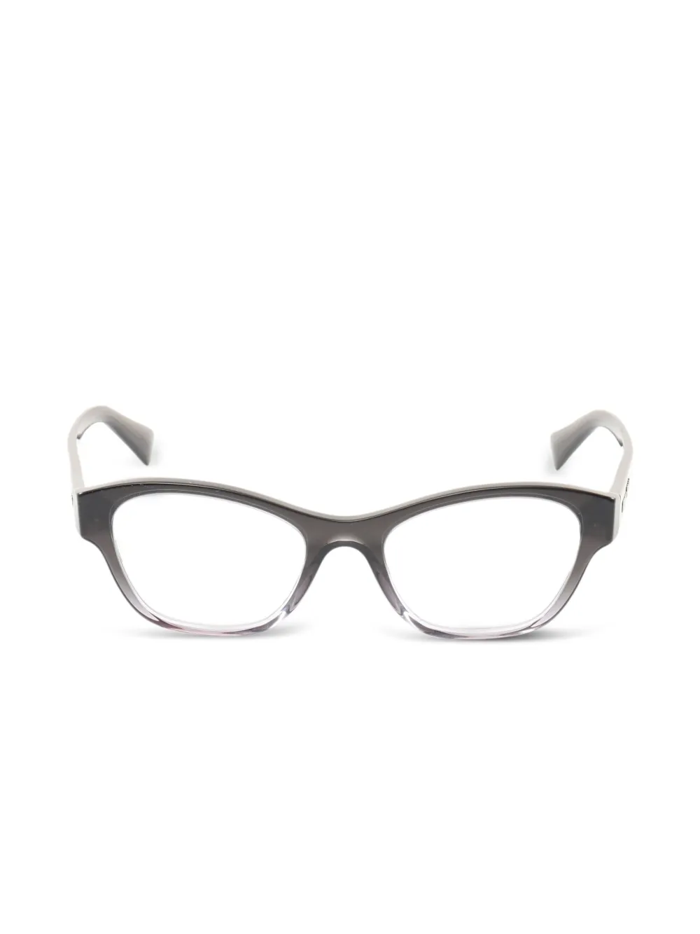 Miu Miu Pre-Owned 10's logo-lettering glasses | Black | Image 1