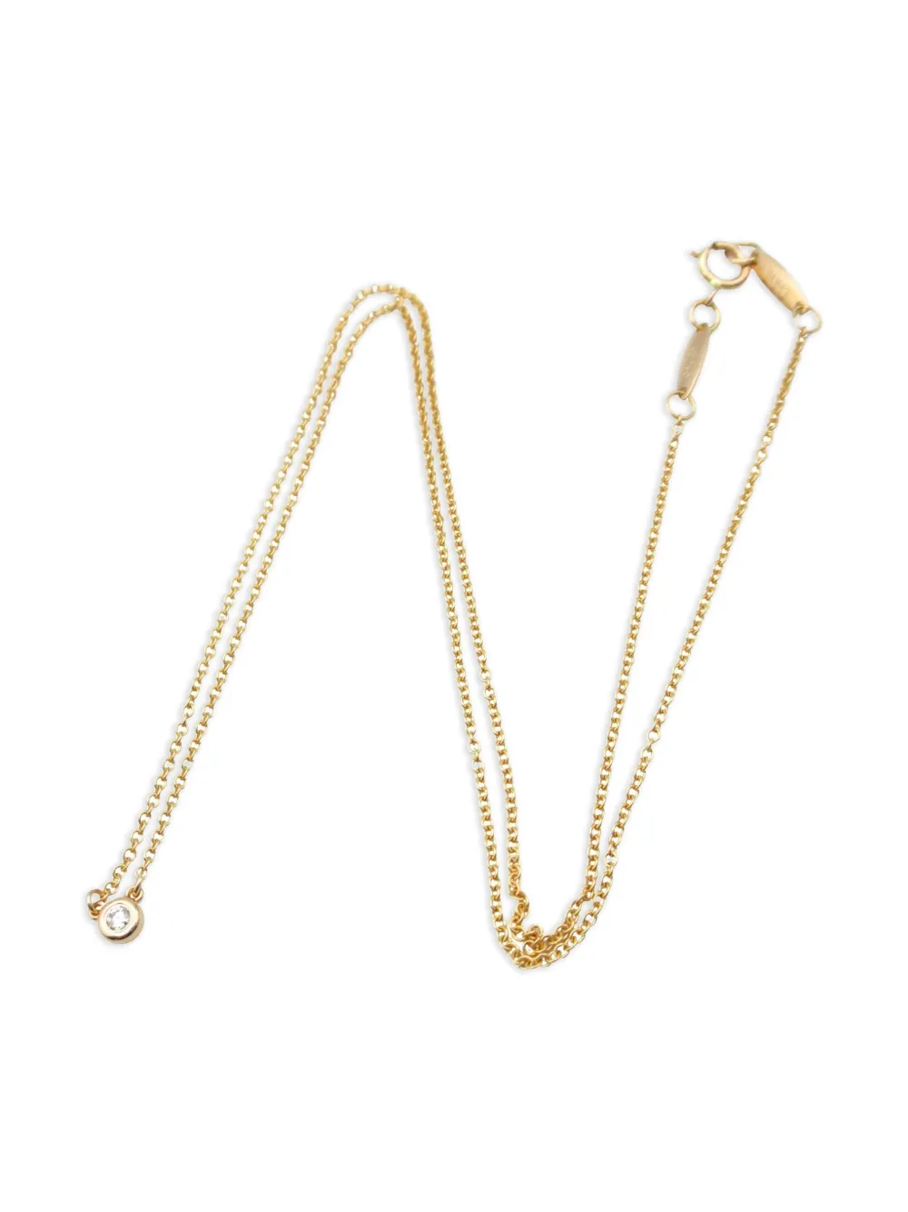 Tiffany & Co. Pre-Owned x Elsa Peretti 2010s 18K rose gold Diamonds by the Yard® diamond necklace | Image 2