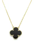 Van Cleef & Arpels 2010s 18K yellow gold Alhambra onyx necklace