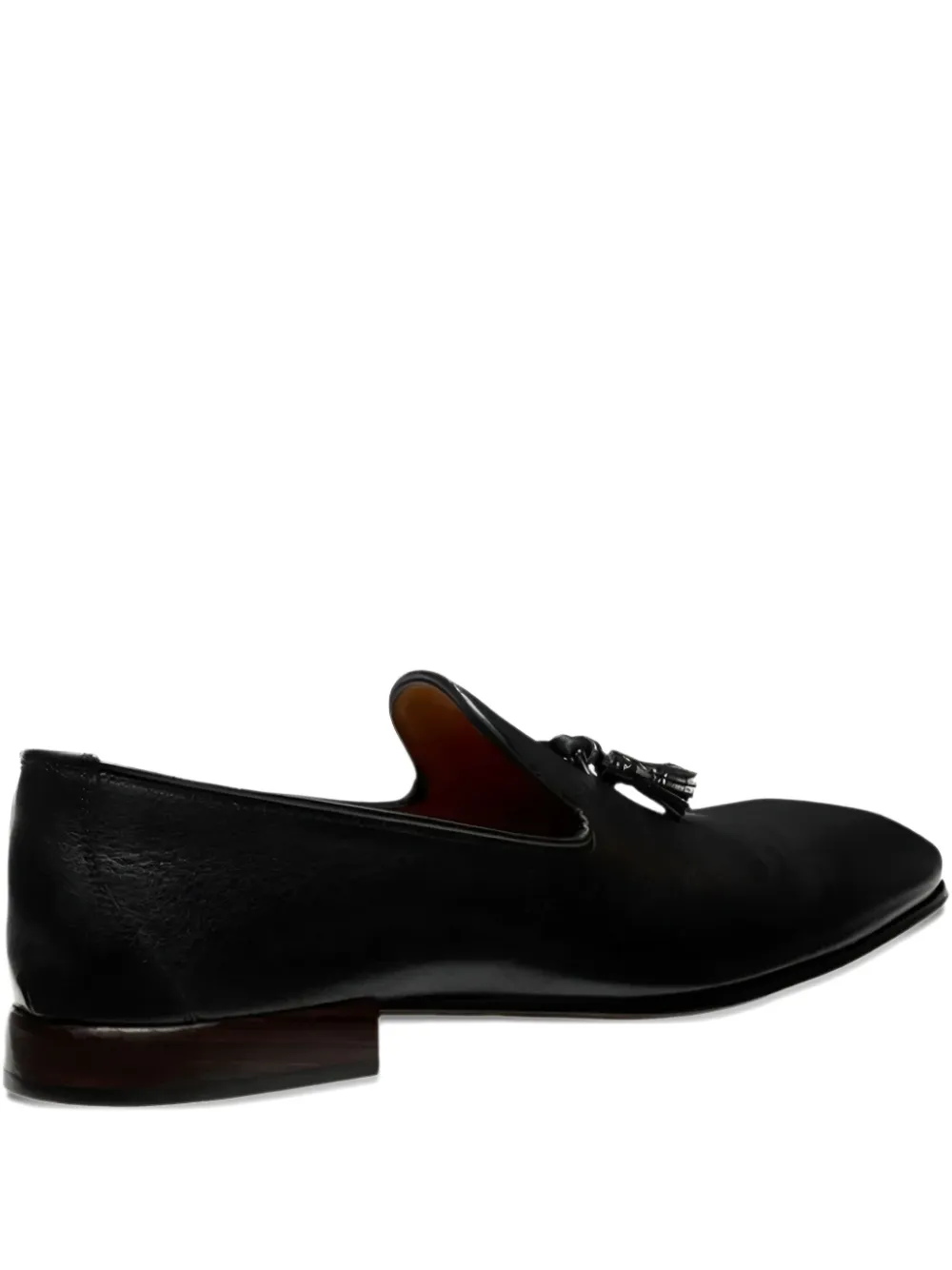 Tom Ford Mens Grain Leather Bailey Tassel Slippers In Black In Black