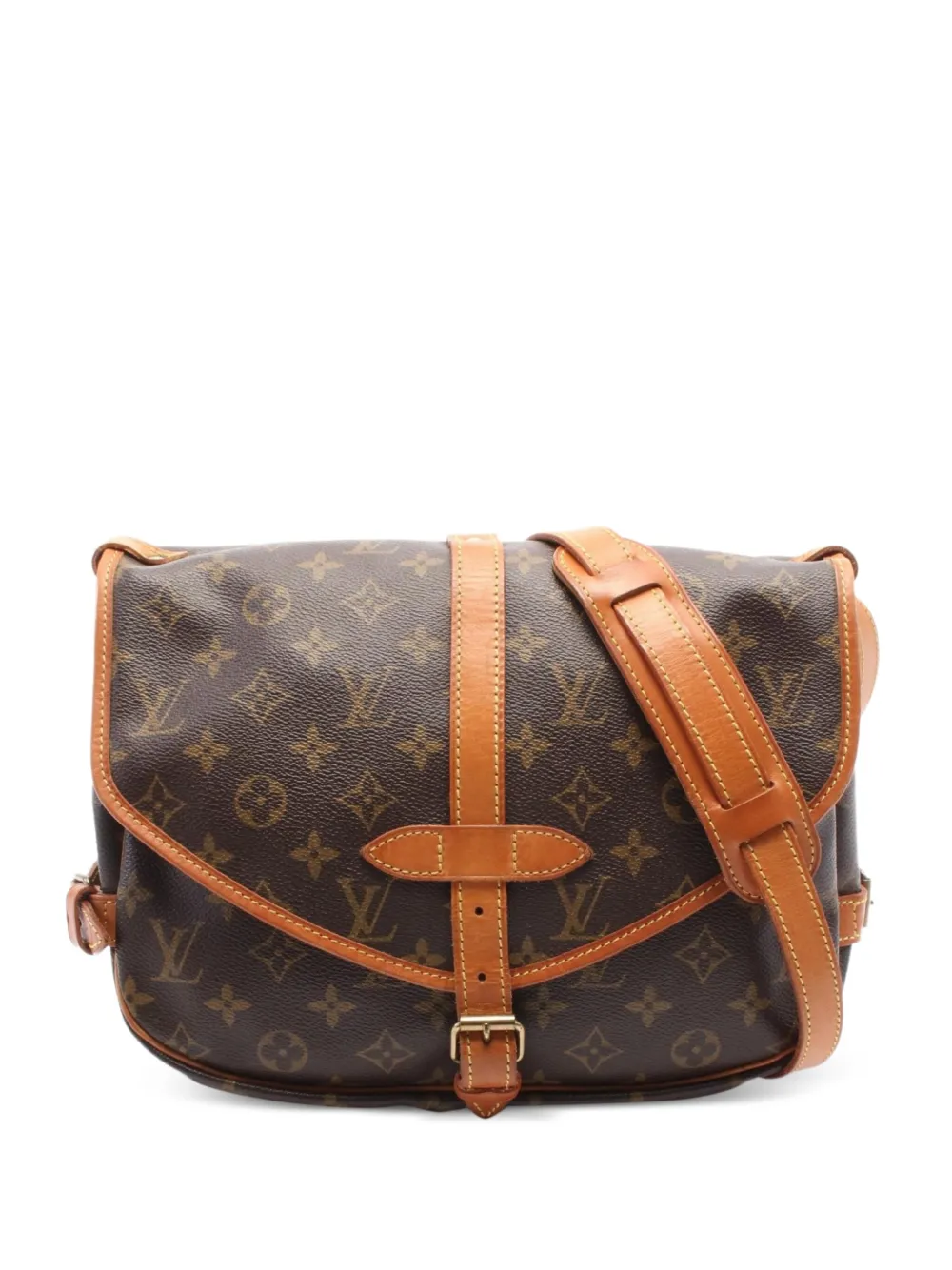Louis Vuitton Pre-Owned 1995 ソミュール MM ショルダーバッグ - ブラウン Louis Vuitton Pre-Owned 1995 ソミュール MM ショルダーバッグ - ブラウン