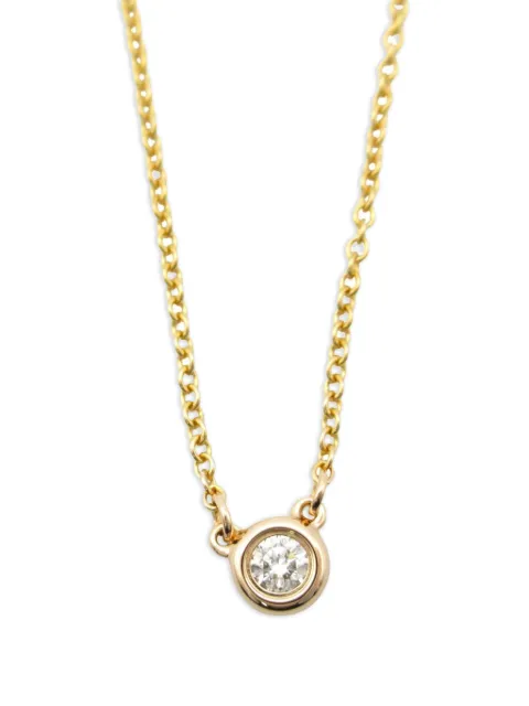 Tiffany & Co. Pre-Owned x Elsa Peretti® 2010s ダイヤモンド バイザヤード ネックレス 18Kローズゴールド