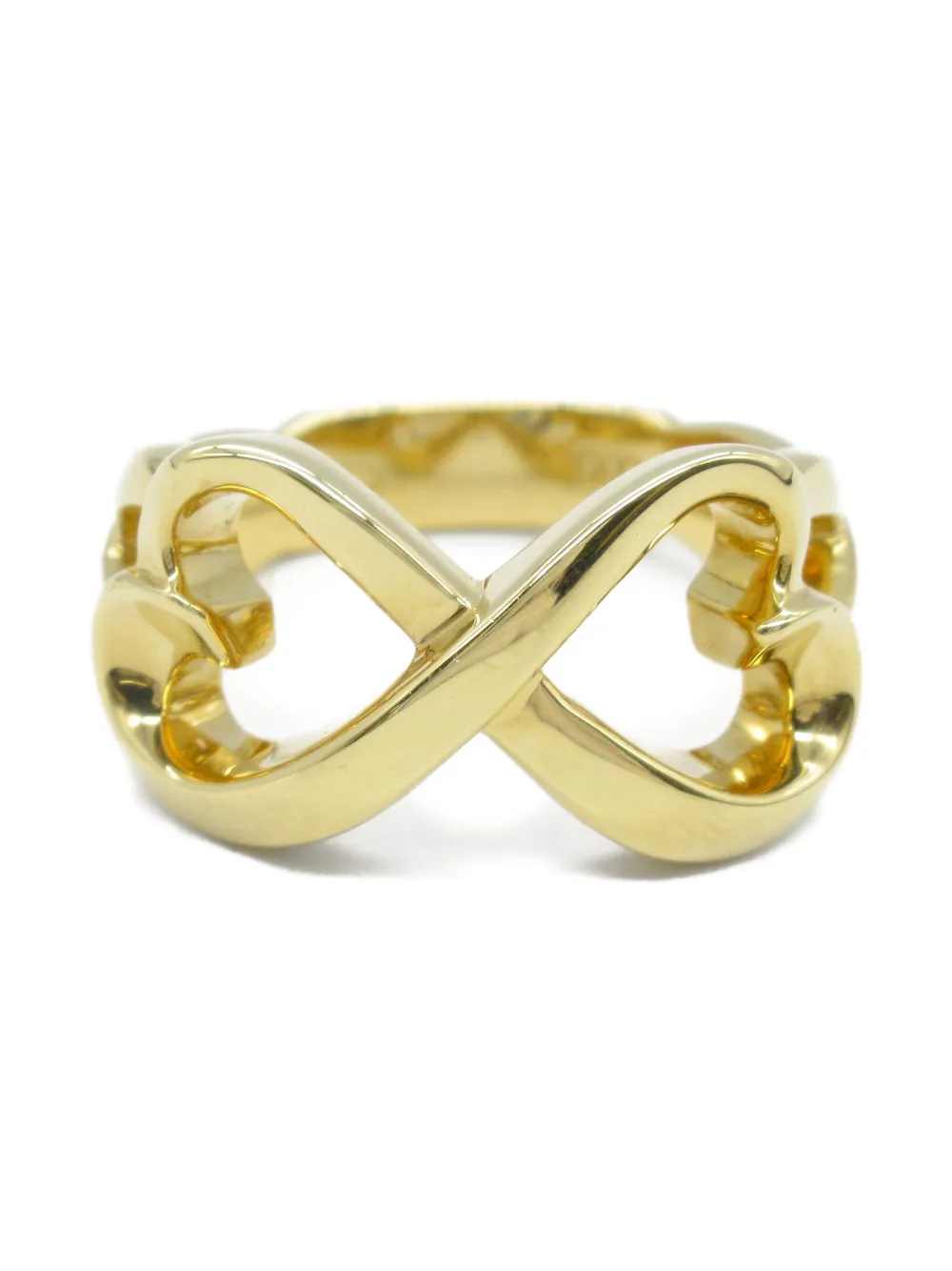Tiffany & Co. Pre-Owned 2010s 18K yellow gold Double Loving Heart ring | Gold | Image 1