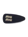 Miu Miu Pre-Owned 2020s logo barrel hair clip - Black