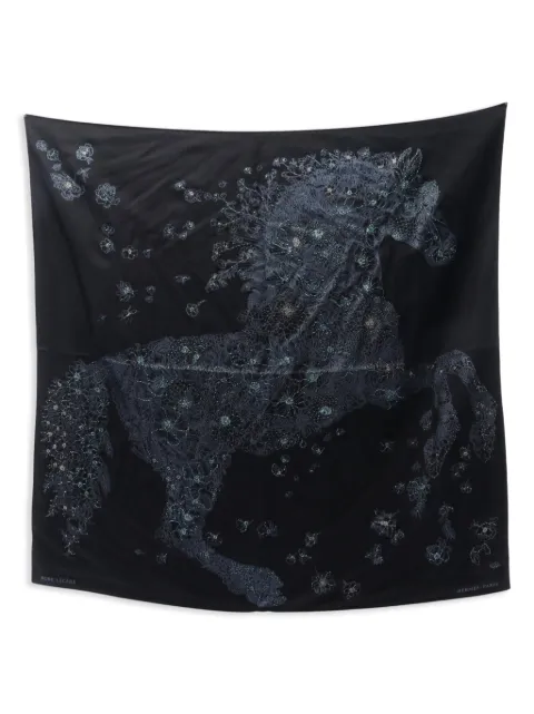 Hermès Pre-Owned 2020s Robe Legere 90 embroidered scarf 