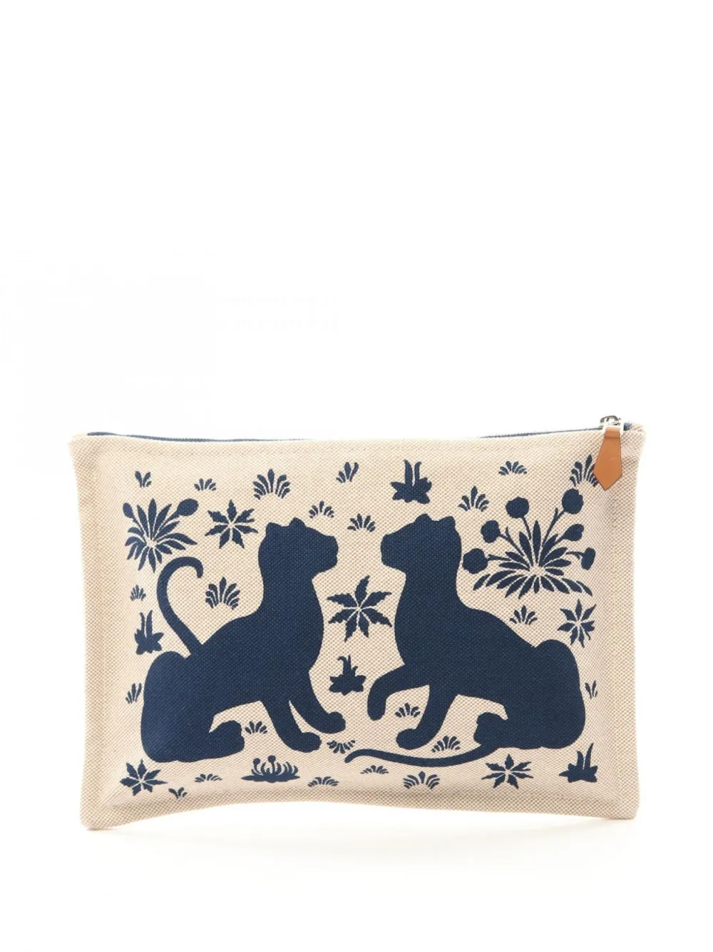 Hermès Pre-Owned 2010s New Yachting GM pouch | Neutrals | Image 1
