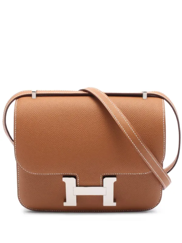 Hermès Pre-Owned Borsa a Spalla Constance III Mini 2024 Marrone