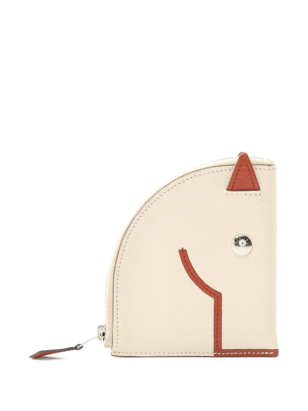 Hermès Pre-Owned 2021 Chevre Mysore Paddock Purse coin pouch | White | Image 1