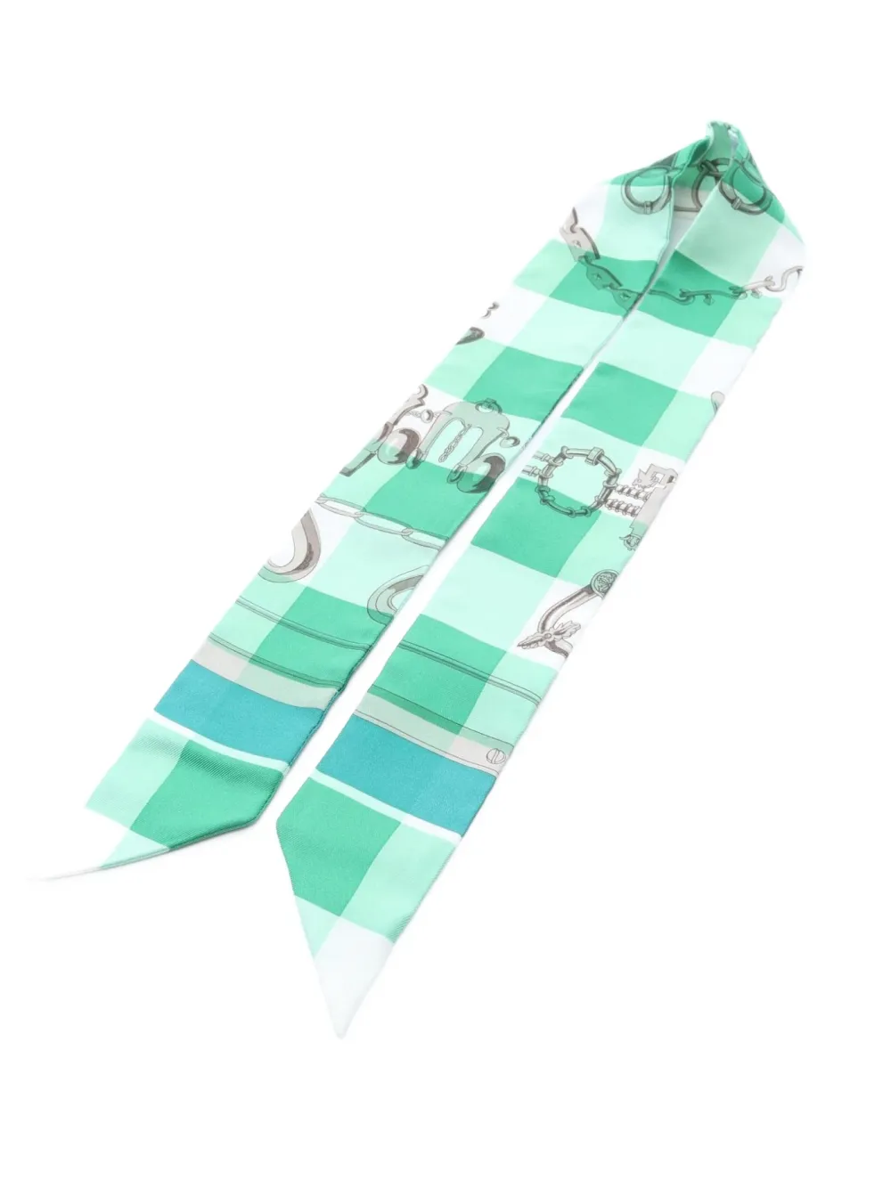 Pre-owned Hermes 2010s Mors Et Gourmettes Ribbon Scarf