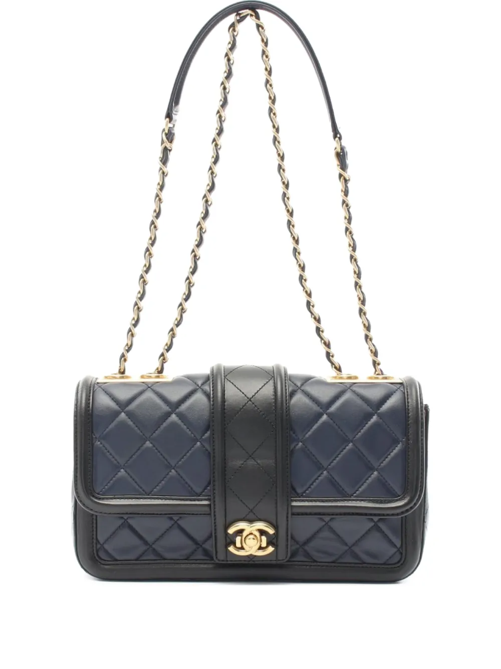 CHANEL Pre-Owned شنطة 'إيليغانت CC' متوسطة بقلاب 2014-2015 | أزرق | Image 1