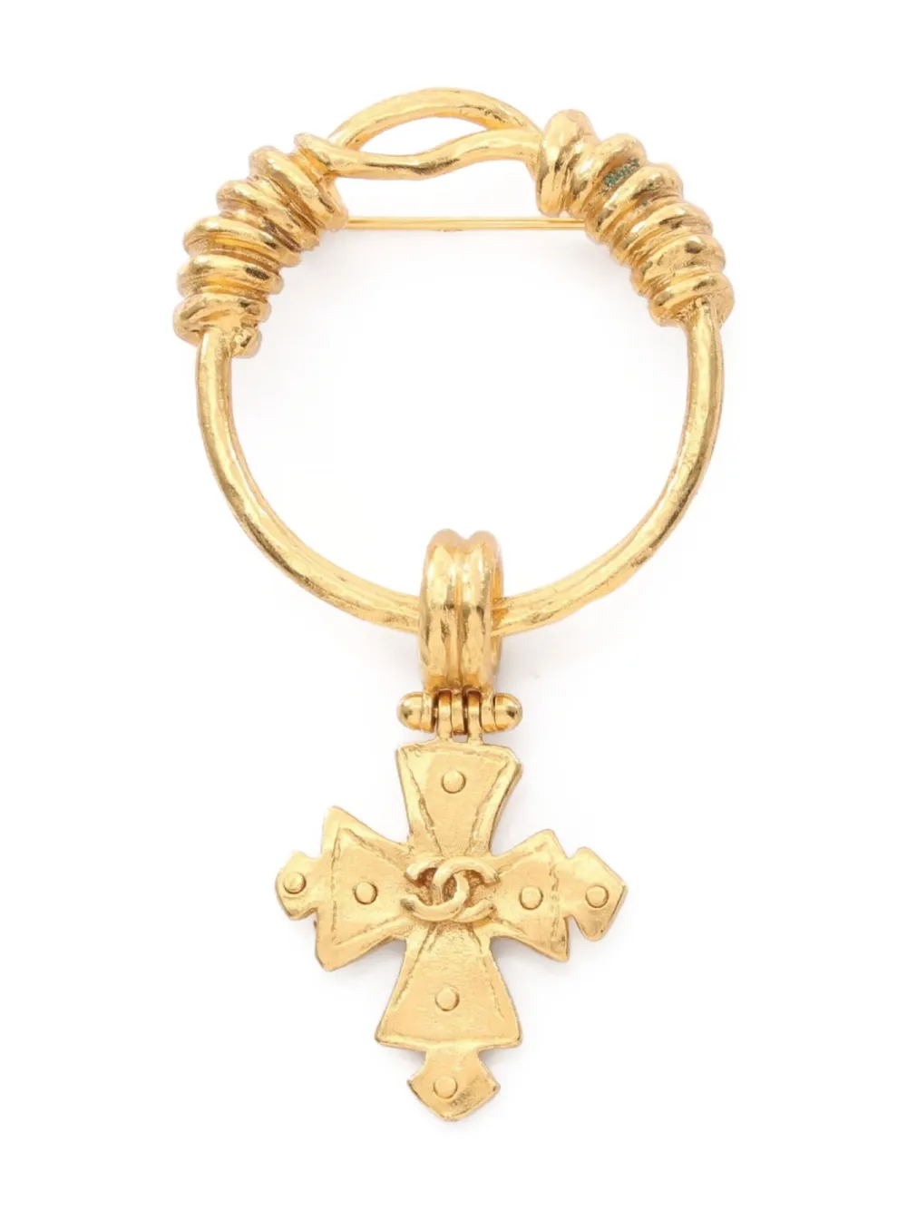 Pre-owned Chanel 1986-1988 Coco Mark Brooch