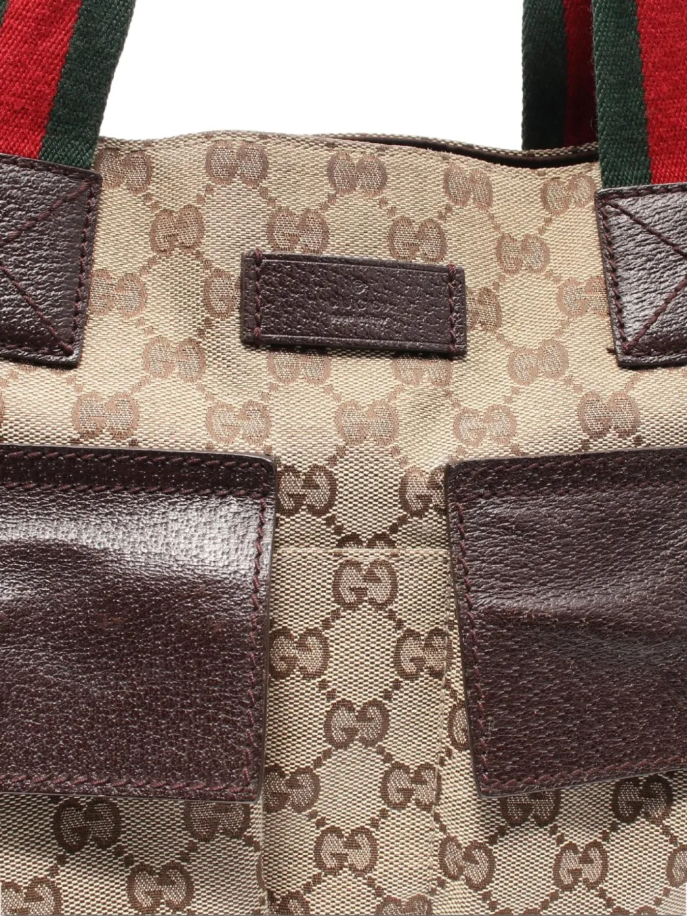 Pre-owned Gucci 2000s Serry Line Gg Canvas Handbag