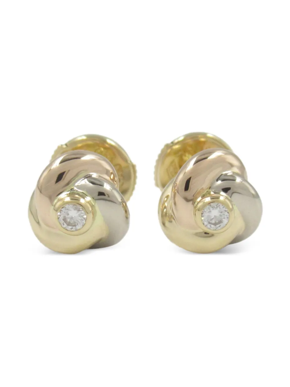 Cartier 2010s Baby Trinity ダイヤモンド ピアス 18Kゴールド - ゴールドトーン Cartier 2010s Baby Trinity ダイヤモンド ピアス 18Kゴールド - ゴールドトーン