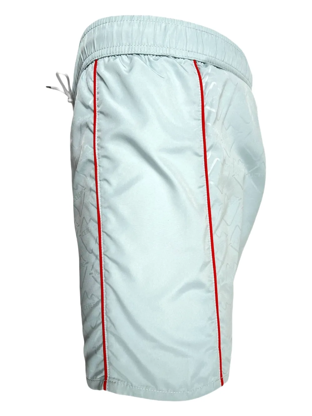 Iceberg Logo-pattern Side-stripe Swim Shorts In Blue