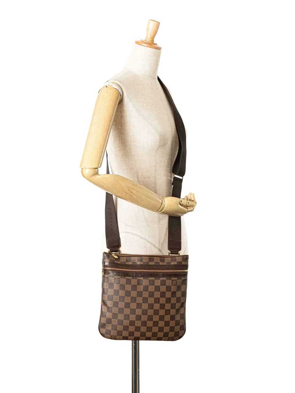 Pre-owned Louis Vuitton 2007 Damier Ebene Bosphore Pochette Crossbody Bag