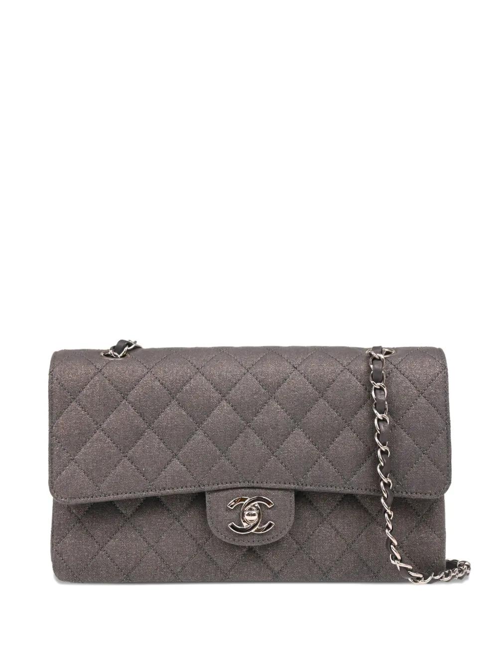 CHANEL Pre-Owned 2006 ダブルフラップ ショルダーバッグ M - グレー