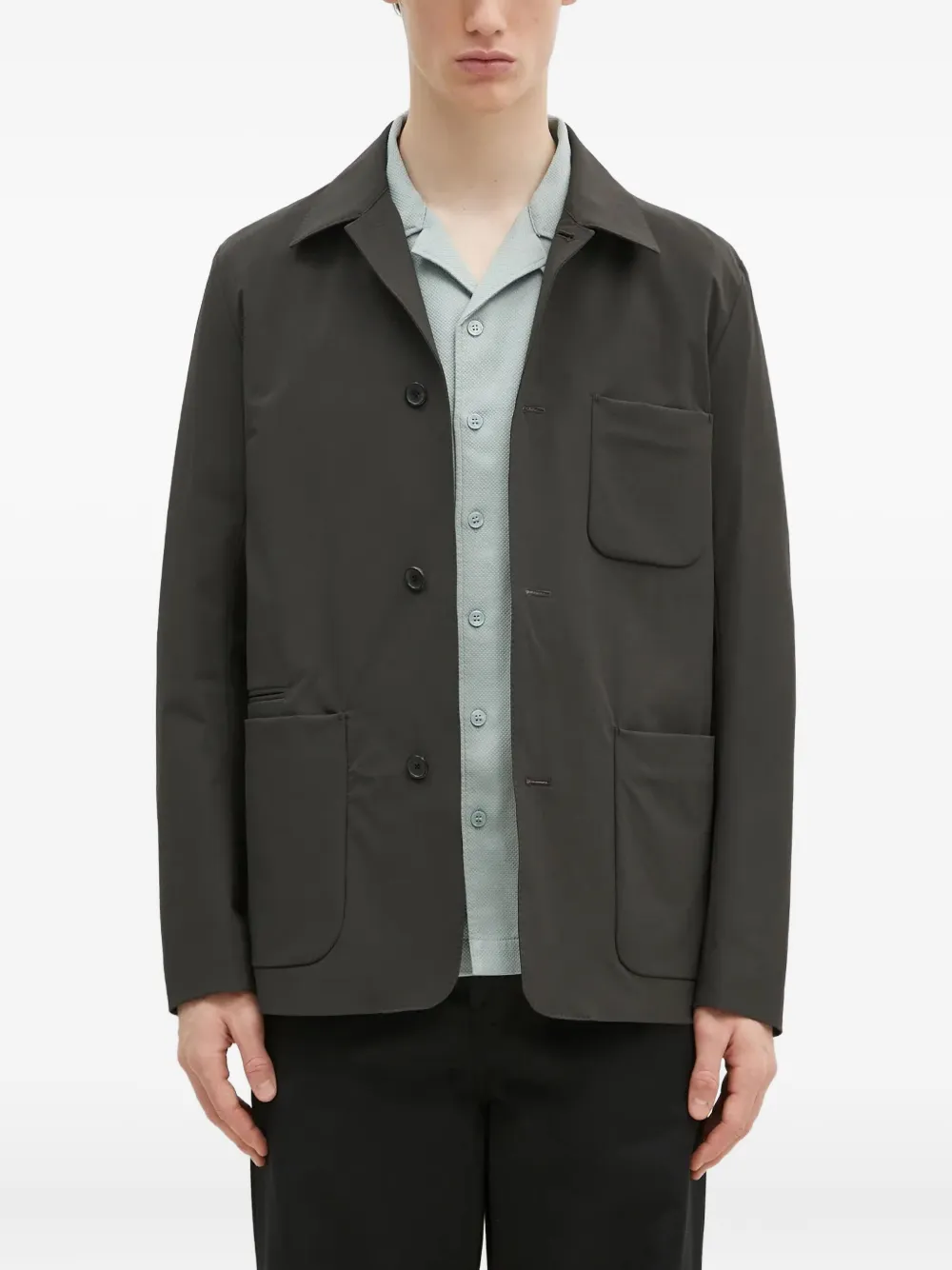 Paul Smith buttoned patch-pocket jacket - グリーン Paul Smith buttoned patch-pocket jacket - グリーン