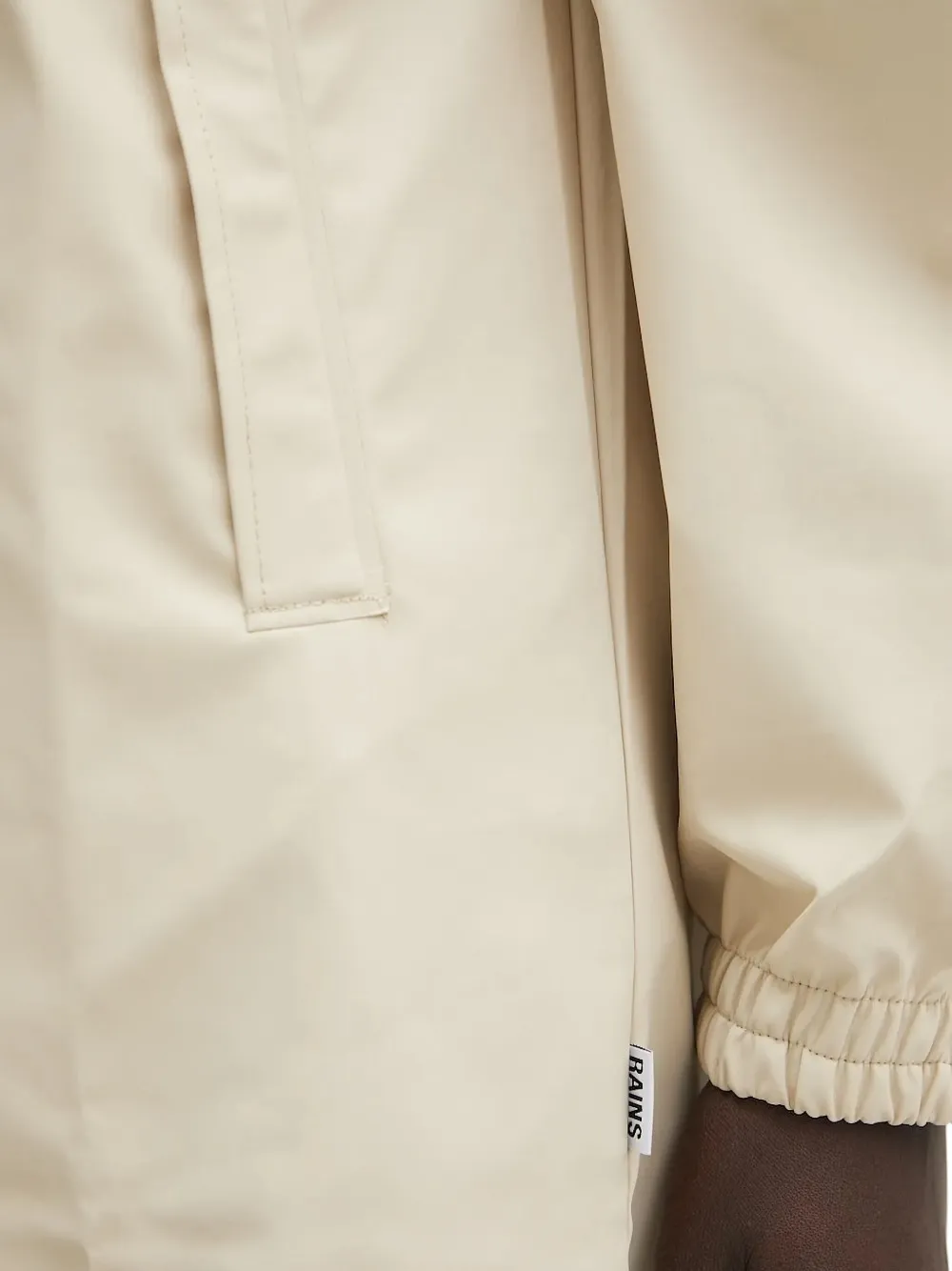 Rains Hooded Zip-front Trench Coat In Neutral