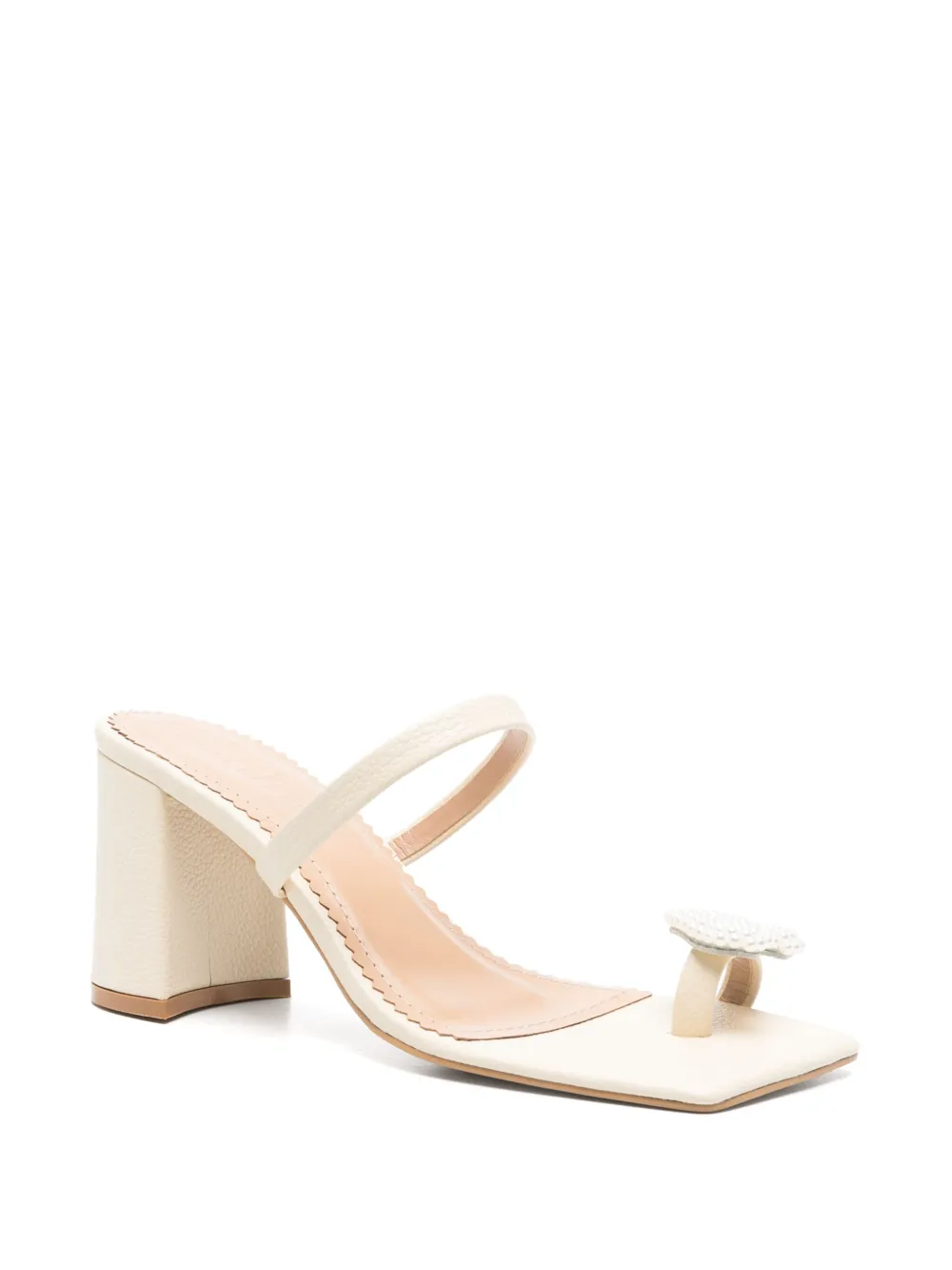 Vanina 70mm Reine de Coeur mules Neutrals