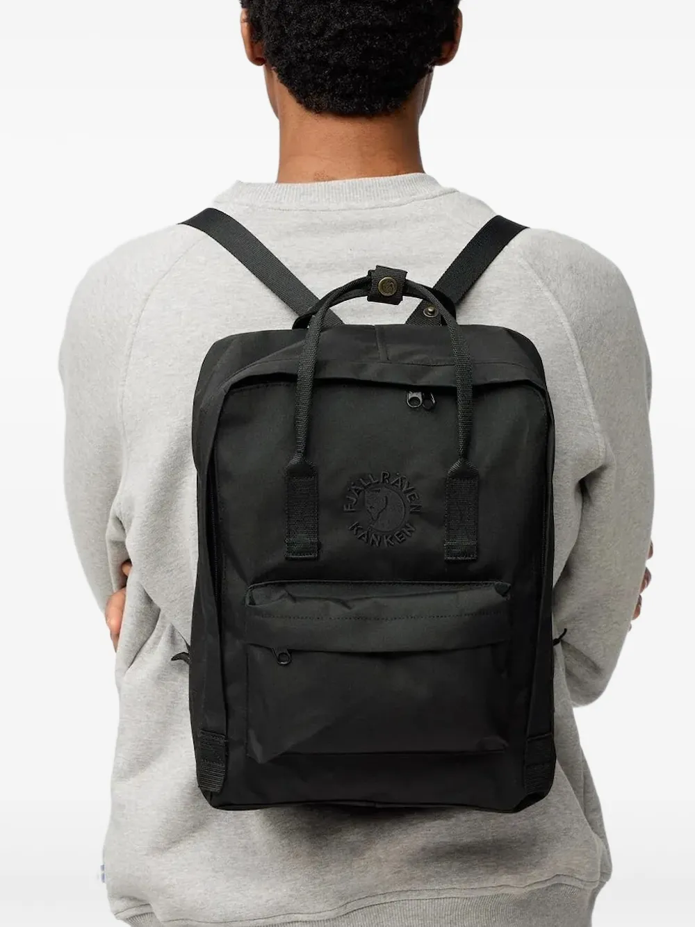 Fjällräven Re-Kånken embossed-logo backpack | Black | Image 1