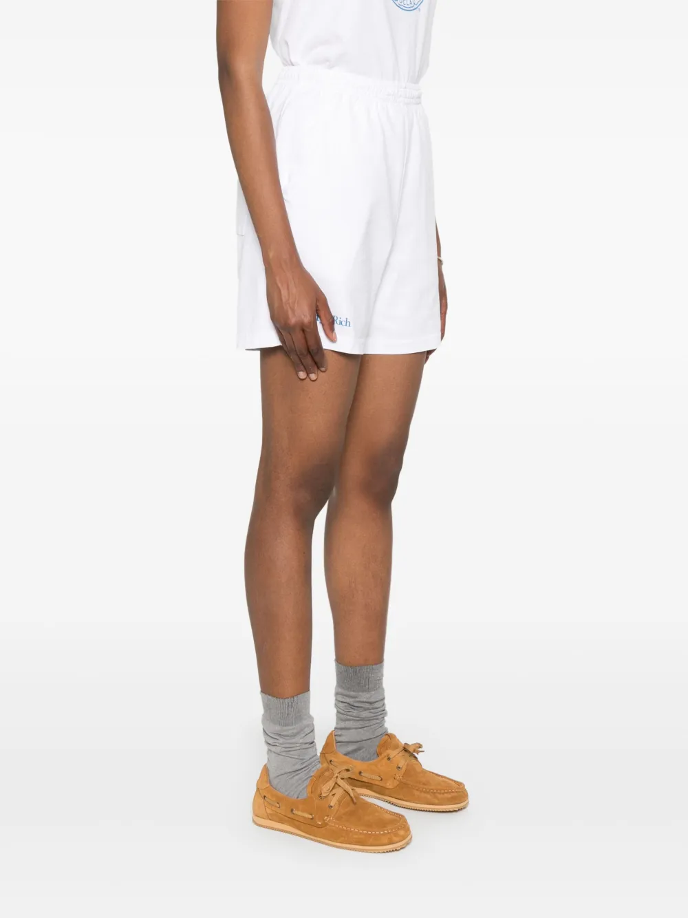 Sporty & Rich Katoenen shorts Wit