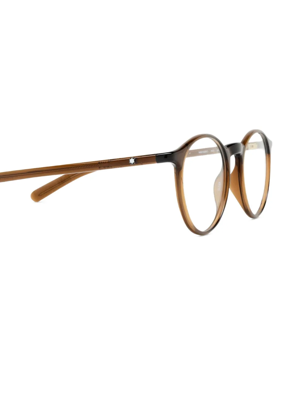 Montblanc Bril met rond montuur Bruin