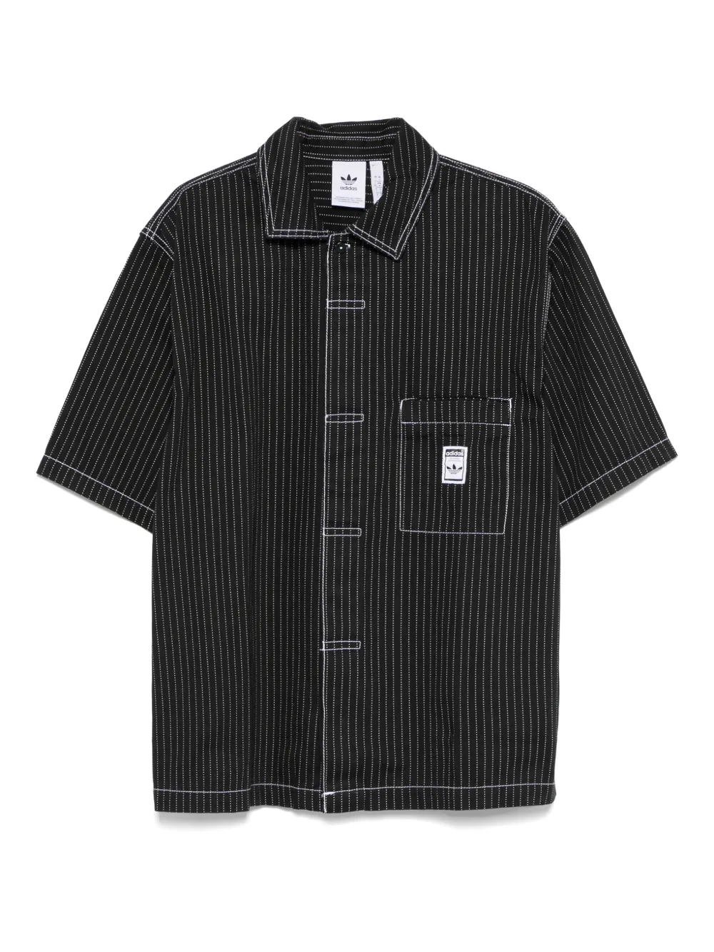 adidas ストライプ シャツ - ブラック adidas ストライプ シャツ - ブラック