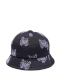 Needles logo-print bucket hat - Black